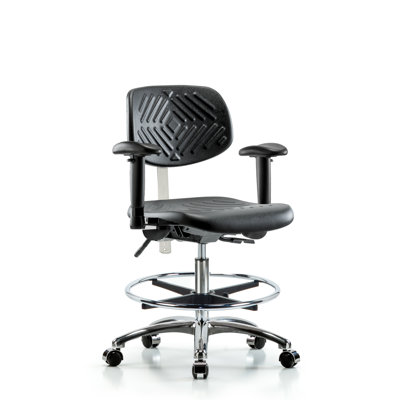 Chaise de salle blanche en polyuréthane classe 100 - hauteur de banc moyenne