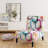 Multicolor Squares Geometric - Upholstered Patterned Accent Slipper Chair