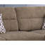 Canapé modulaire en tissu brun de 103,5 po avec méridienne orientée vers la droite, repose-pieds avec rangement et 2 coussins décoratifs