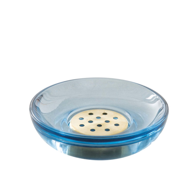 Julieanna Soap / Lotion Dispenser, Blue/Gold