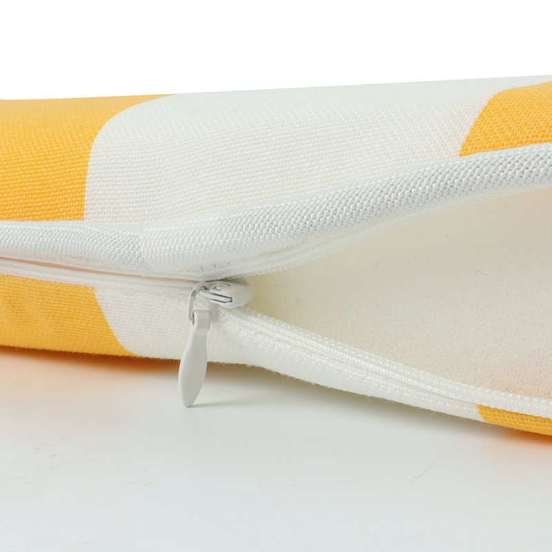 Outdoor Patio Chair Cushions, Yellow Striped, Polyester