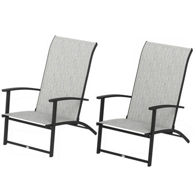 Ensemble de 2 chaises d'extérieur pliantes