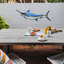 Décoration murale en métal bleu Marlin