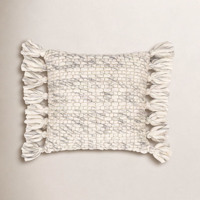 Narvik Pillow Cover & Insert Throw Down, Gray/Beige/Charcoal, 20" x 20", Down