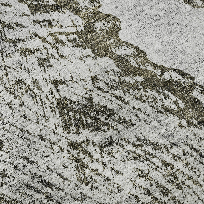 Tapis gris Cerrito lavable à la machine de qualité supérieure, Tapis de couloir 2 pi 3 po x 7 pi 6 po