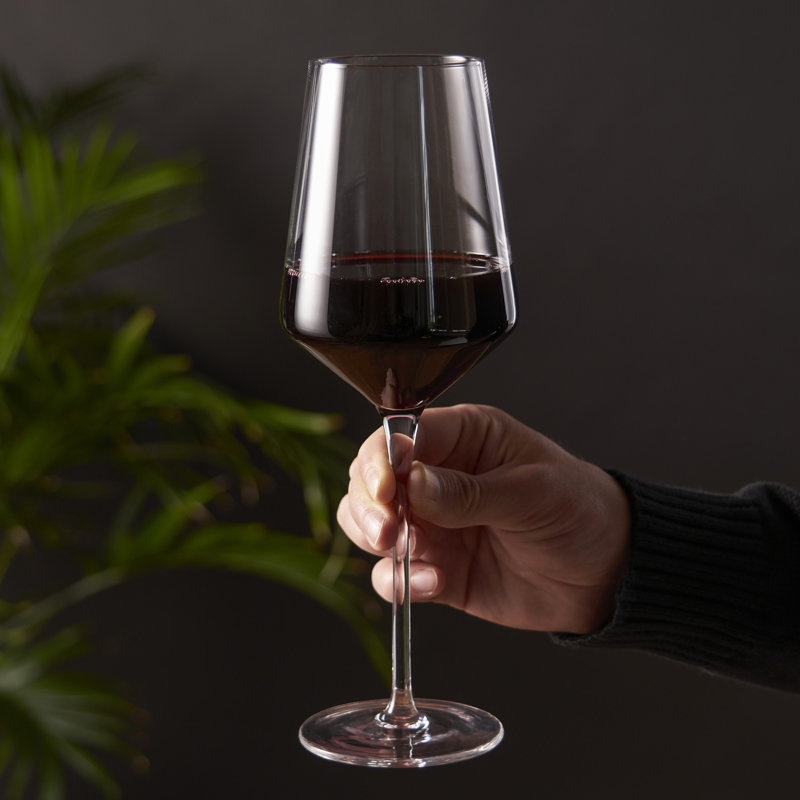 Raye Angled Crystal Bordeaux Glasses