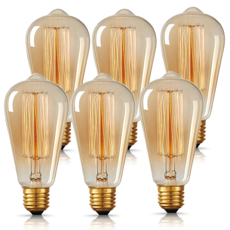 Ampoule incandescente 60 W ST64, intensité non variable, culot transparent (2 700 K) E26 / moyenne (standard)