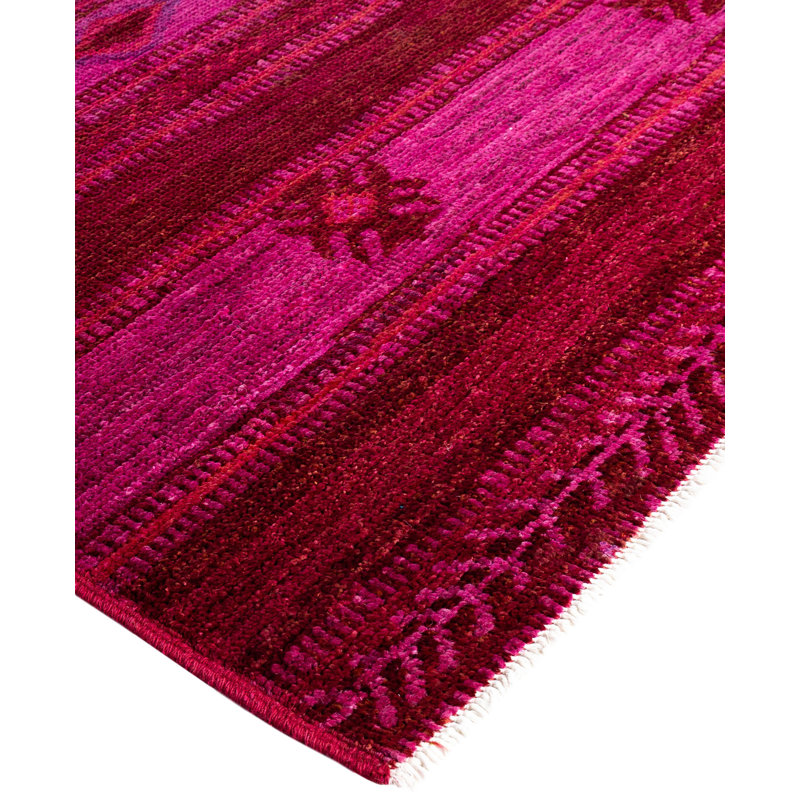 Overdyed One-of-a-Kind 4' 1" X 6' 1" Hand Knotted Area Rug