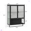 Armoire murale moderne à deux portes en verre avec rangement fermé à deux niveaux-1942609319
