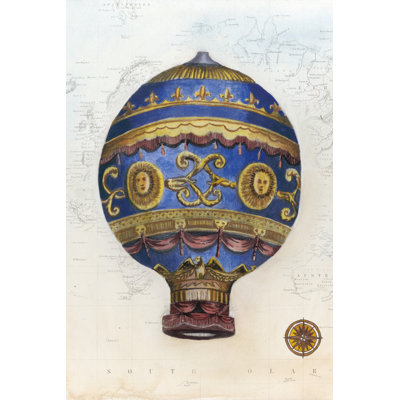 Vintage Hot Air Balloons V by Naomi McCavitt - 1 Piece Wrapped Canvas Painting