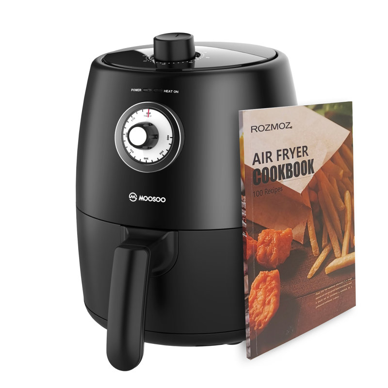 Carmeron Small Air Fryer, 2QT With Adjustable Temperature Control, Air Fryer Paper Liner