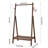 Heavy‑Duty Solid Wood Freestanding Clothes Rack, A‑Shaped Garment Hanger Stand with Bottom Storage Shelf & Side Hooks, Clothing Display Rack-1771404059