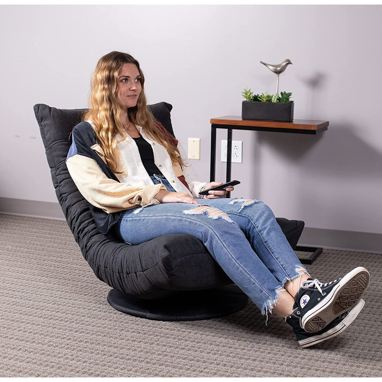 Birdrock Home Adjustable 14-Position Memory Foam Floor Chair Gaming Eggplant
