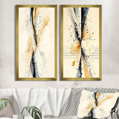 «Balance I», art mural moderne sur toile, minimalisme abstrait 2 pièces