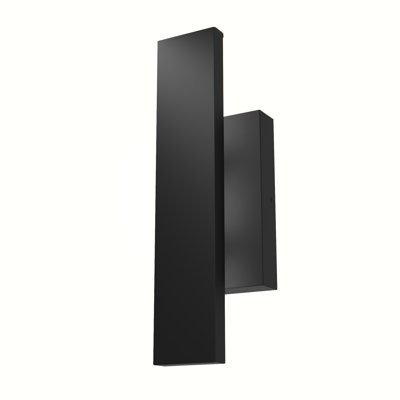 Hunter x Jasmine Roth Canoga Modern Black Integrated LED Small Sconce Wall Light Fixture