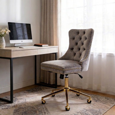 Cutburth Velvet Office Chair