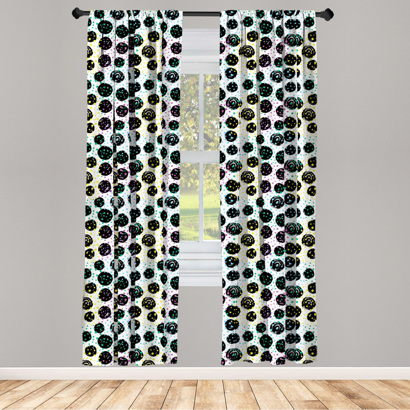 Semi-Sheer Rod Pocket Curtain Panels, 28" x 84"