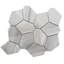 Carreau de mosaïque en porcelaine polie 14 po x 16 po Stately Oasis-72531504