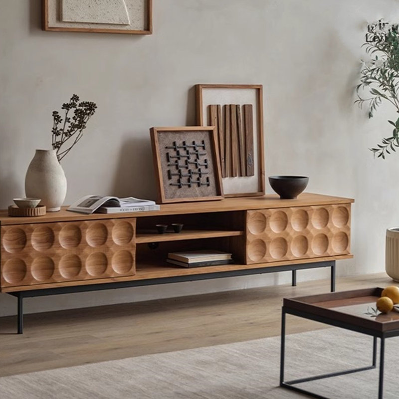 Wabi Sabi solid wood log TV cabinet