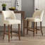 Tabouret de comptoir rembourré en bois massif-87925484-87925481