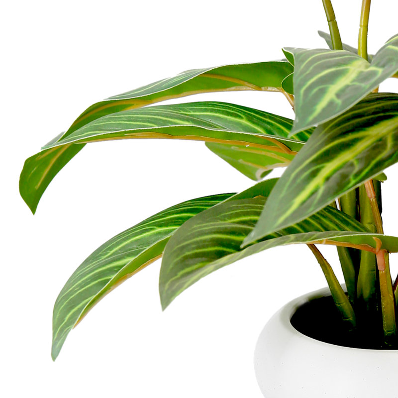 Plante auriculaire artificielle en pot 16 po