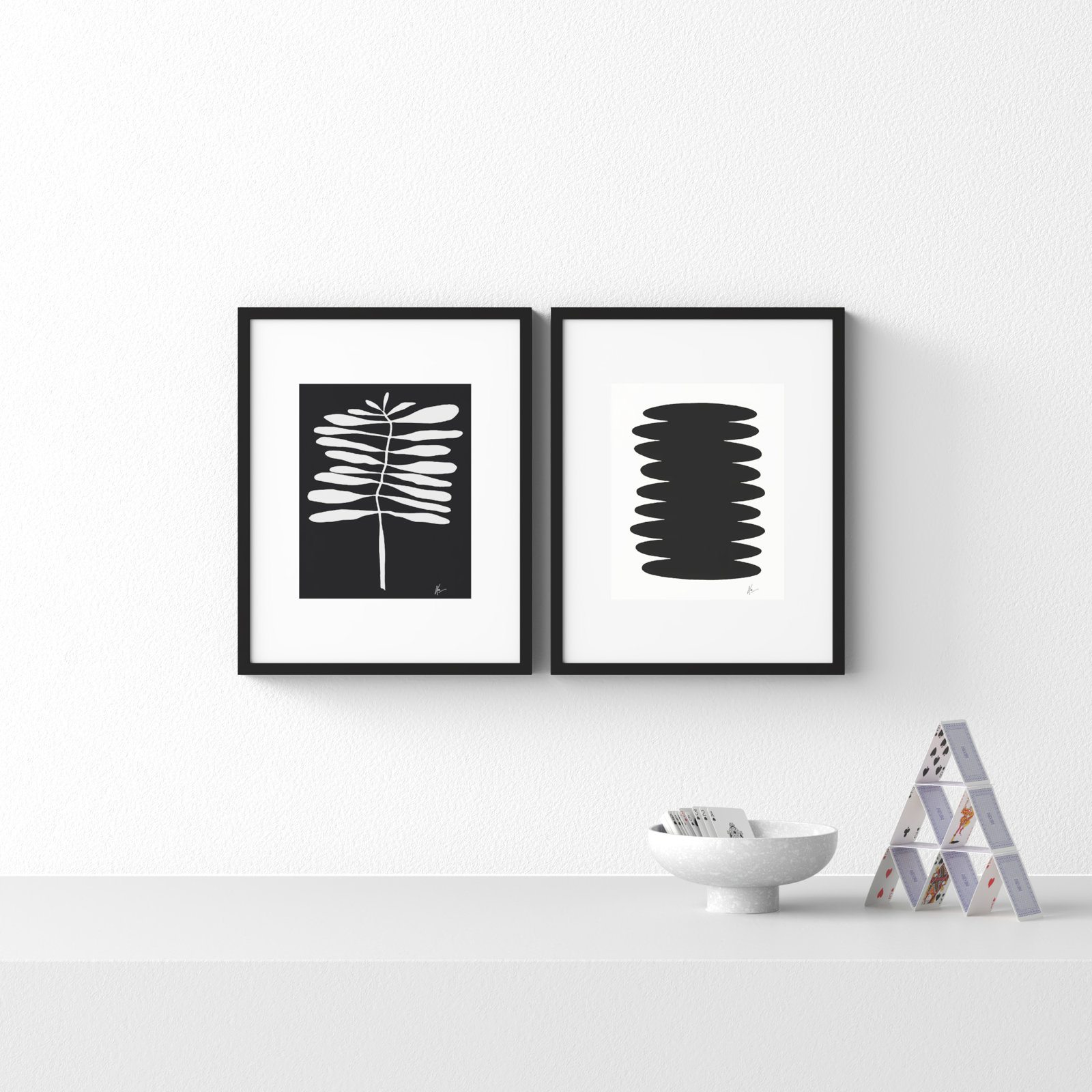 Flora 5&6 by Lee Lessem, Black Framed, 20" H x 32" W x 1.25" D