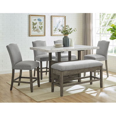 Hallowell 6 - Piece Pedestal Dining Set
