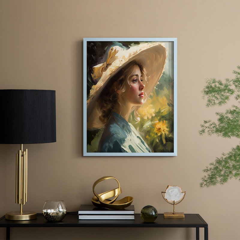 «WOMEN Series DCCCLXV III», reproduction encadrée - bois massif, Blue, H 30 po x l 24 po