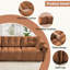 Canapé modulaire en chenille capitonné avec 2 repose-pieds et coussins Dengler-112556409-119462378