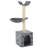 vidaXL Cat Tree with paw prints Soft plush, particle board, sisal rope-185003505