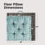 Coussin de sol carré en polyester et chenille 24 po x 24 po A²-136923375-136923381