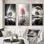 «Rainbow Grayscale Arc Over Tree», 3 pièces sur toile-200269131-200269132