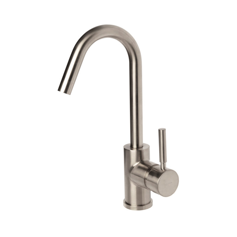 Cigno Single Hole Bathroom Faucet with Drain Assembly, Brushed Nickel