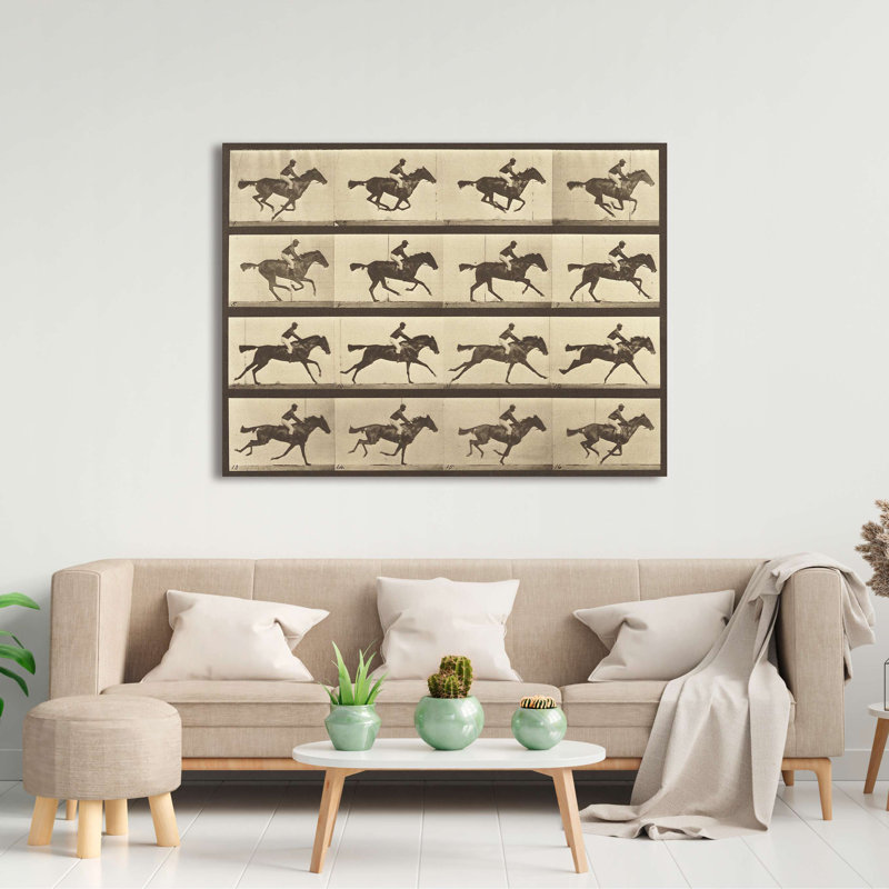 Wrapped Canvas Print: Animal Locomotion: Running Horse by Eadweard Muybridge, 70cm H x 100cm W
