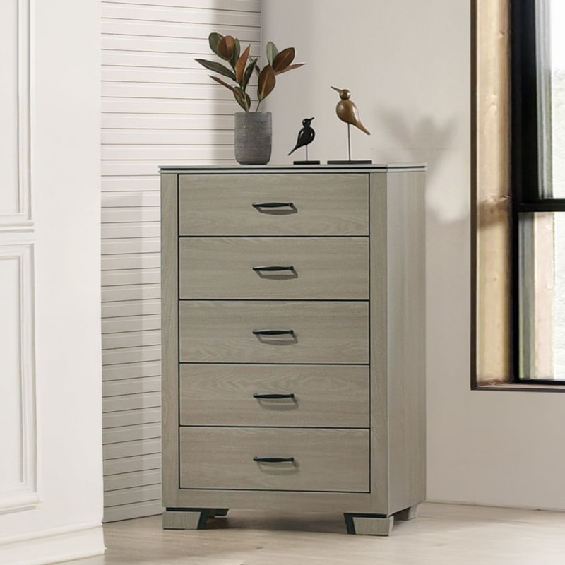 Commode de rangement 5 tiroirs Modern