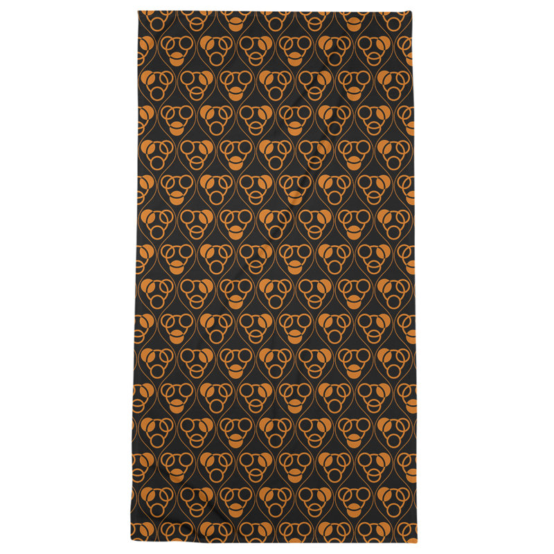 Beach Towel, Microfiber, Brown/Yellow
