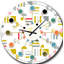 Horloge murale rétro de conception abstraite moderne du milieu du siècle-40747292