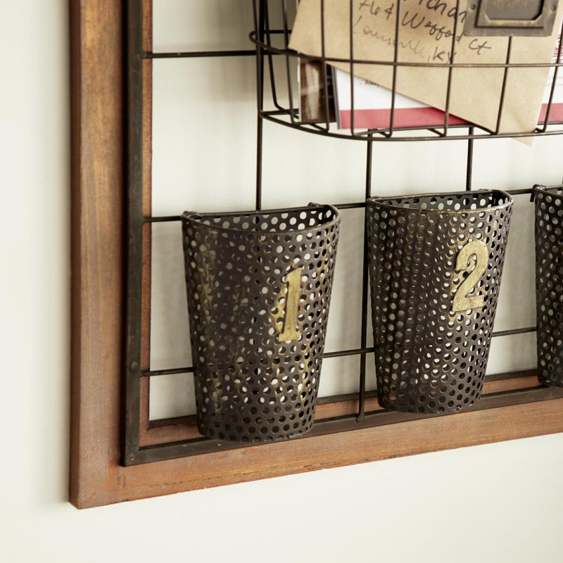 Retford Wood and Metal Magazine Rack