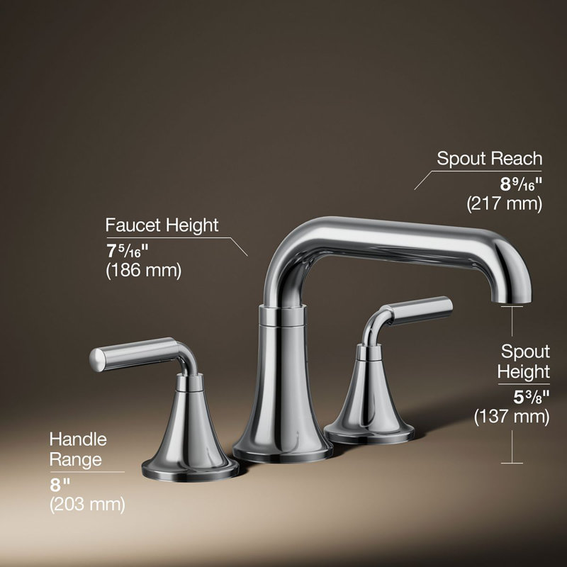 Garniture de robinet de baignoire Tone, Chrome poli