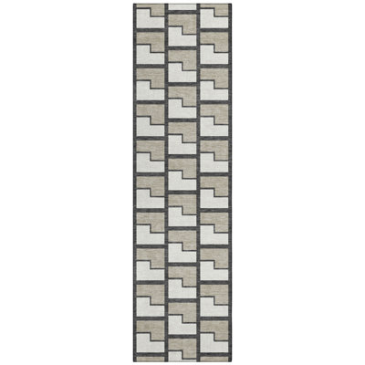 Machine Washable Indoor/Outdoor Lipman ACN2416 Geometric Rug