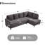 Canapé modulaire en L 95 po-605288884