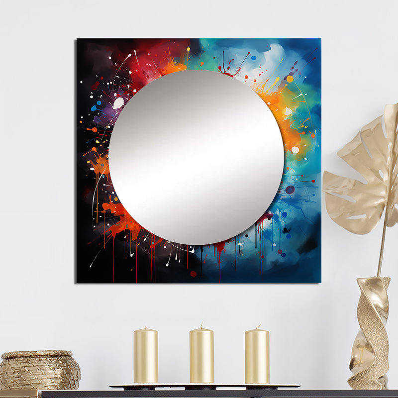 Norvel - Casino & Games Square Mirror Wall Decor For Bedroom, 23" x 23"