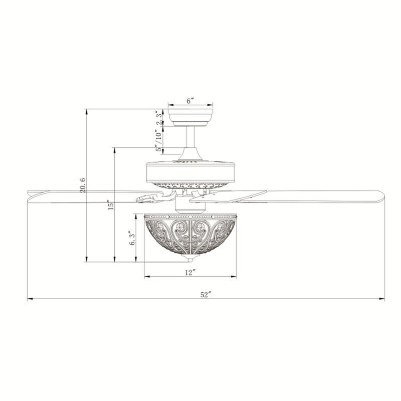 Desarae 52'' Ceiling Fan with Light Kit