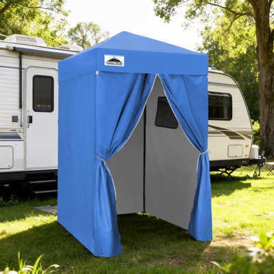Tente d'intimité instantanée portable 4 x 4 pi pour salle de douche temporaire, vestiaire, cabine photo et toilette de camping