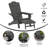 Collis All-Weather HDPE Indoor/Outdoor Adirondack Chair with Cup Holder and Pull Out Ottoman-88681440