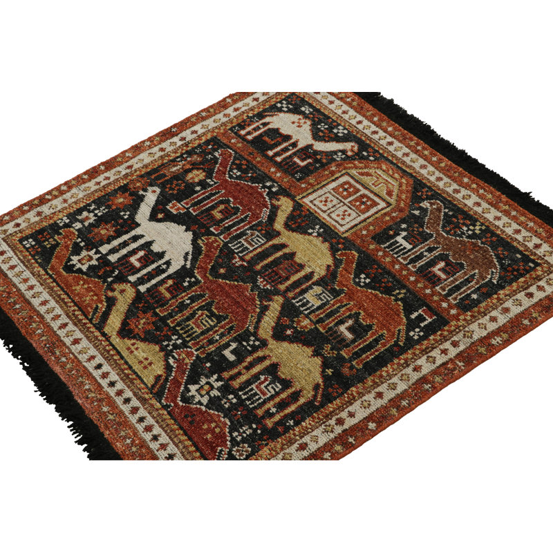 One-of-a-Kind Wool Area Rug, Square 3'1"