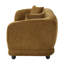 Causeuse en chenille brune avec 2 coussins
