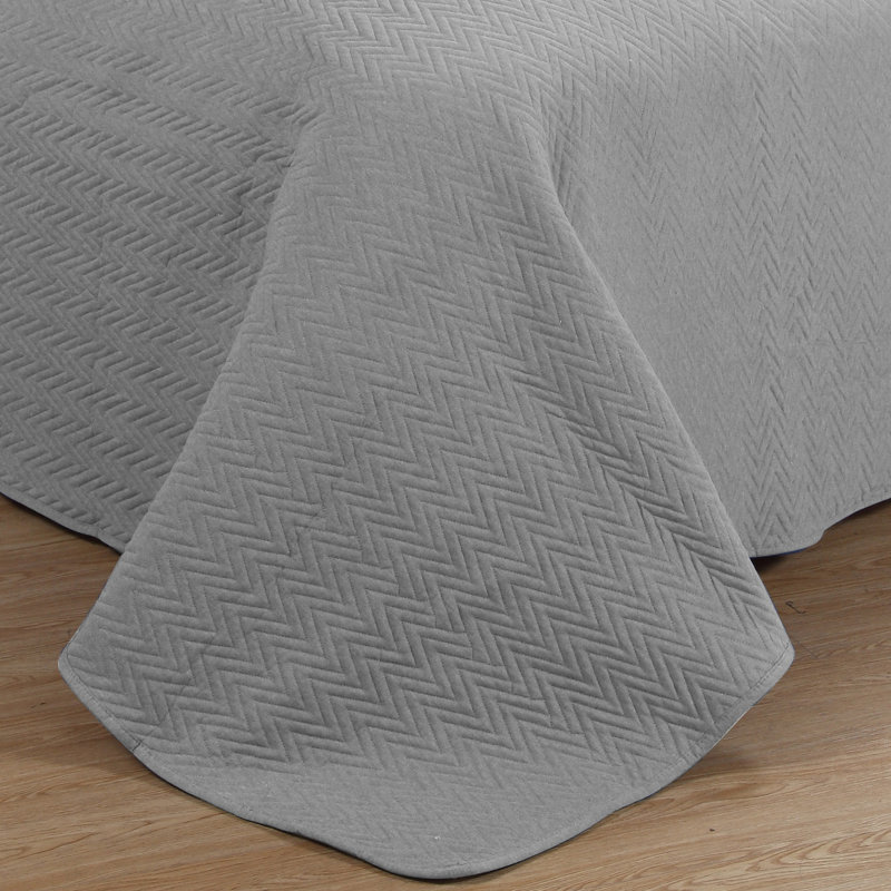 Jersey Knit Quilt, Twin Quilt, Gray