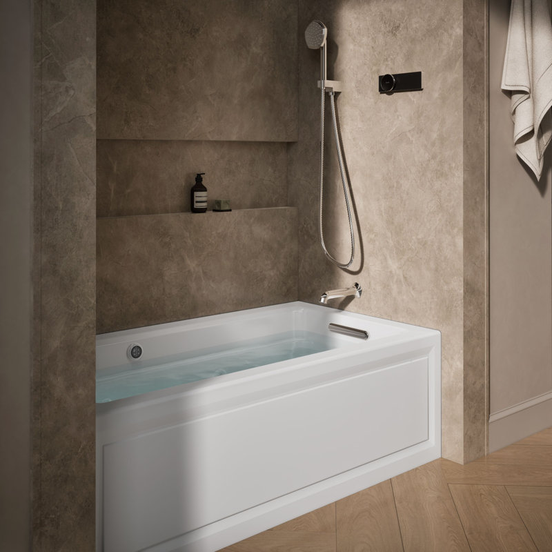 Archer® 60" x 32" Alcove Whirlpool, Right, White