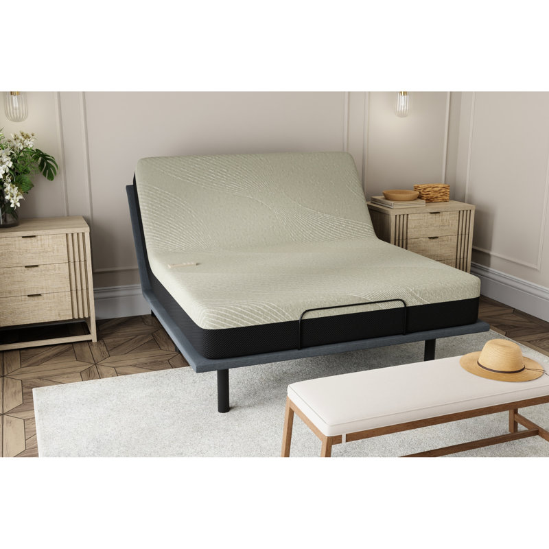 Matelas de 10 pouces très grand - mousse viscoélastique imprégnée de gel avec support 5 HD et couche douce pour un confort moyen, ferme, housse amovible de 2,5 po